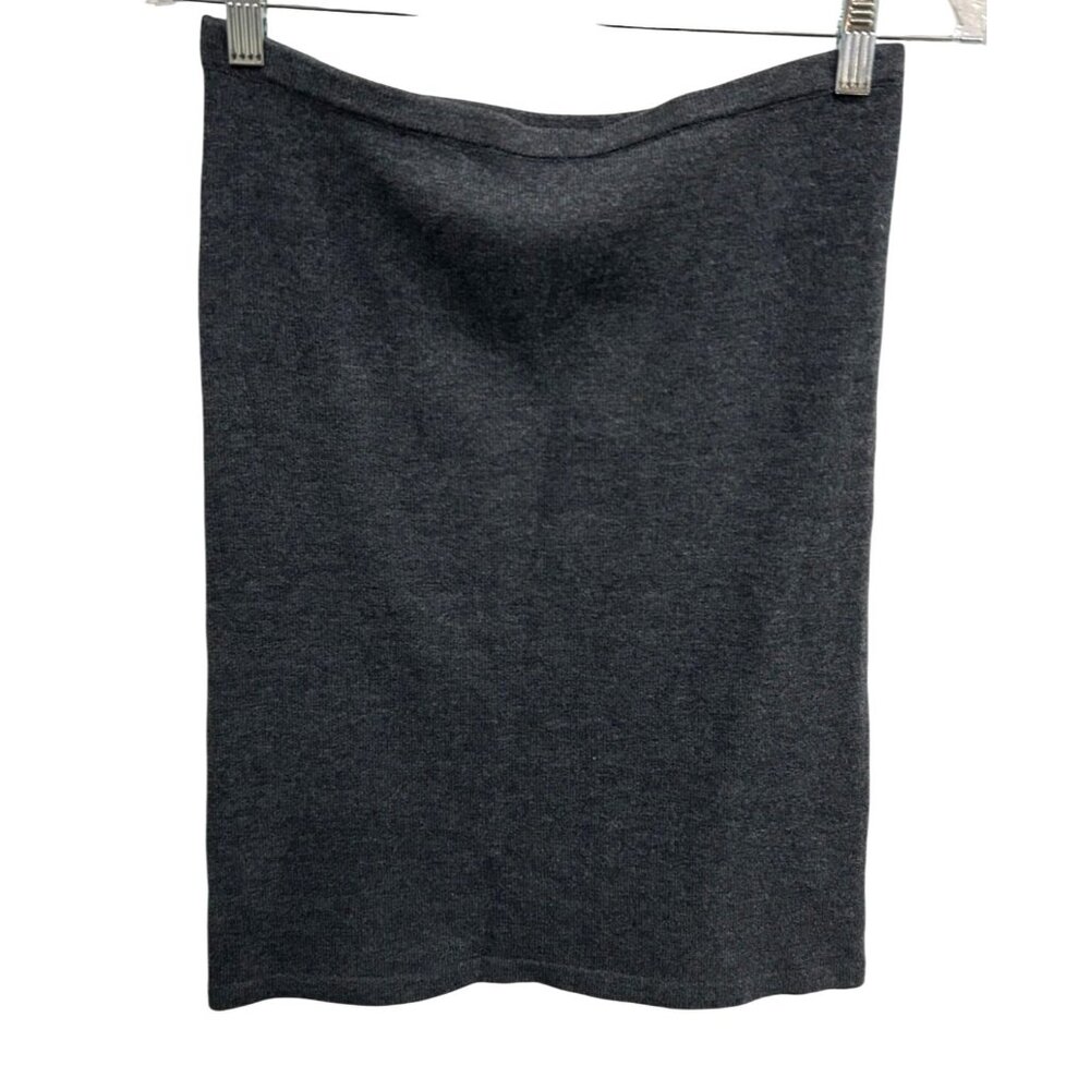 Cabi Womens Gray Knit Pencil Skirt Size Medium Stretch
